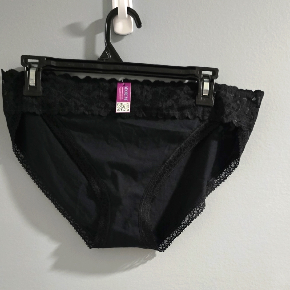 Adore Me Black Lace Trim Panties